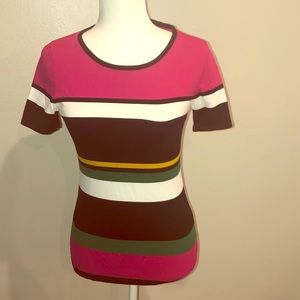 Inc size S striped stretchy top